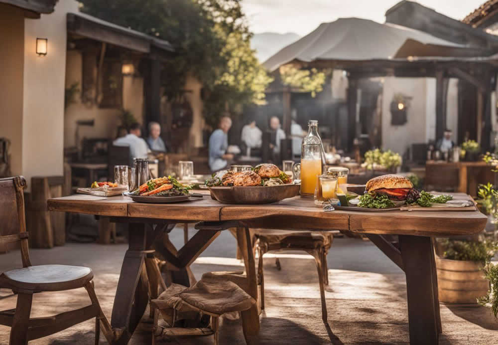 A table with food on it